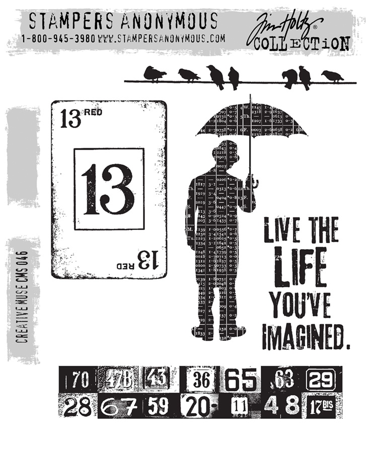Tim Holtz Cling Stamps 7"X8.5"-Creative Muse