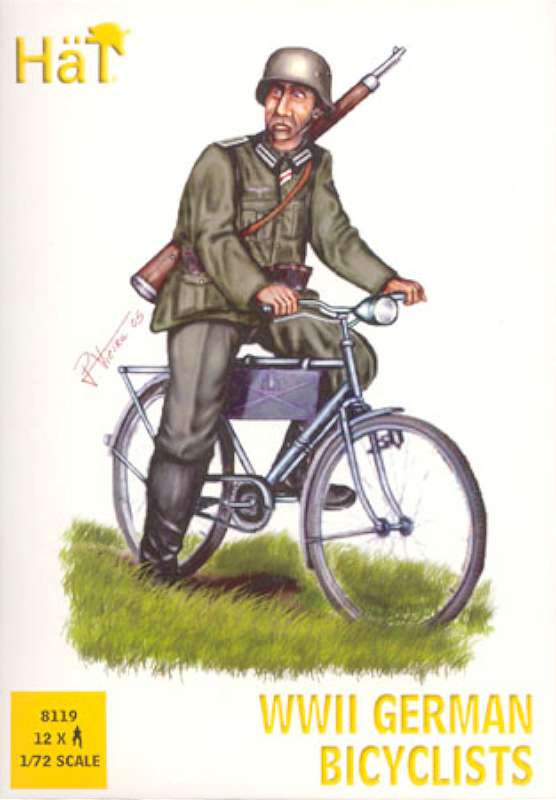 1/72 WWII German Bicyclists (12) - Picture 1 of 1
