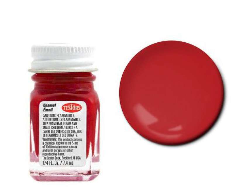 1/4 oz. Esmalte plano rojo plano con acabado de botella (6/Bx) - Imagen 1 de 1