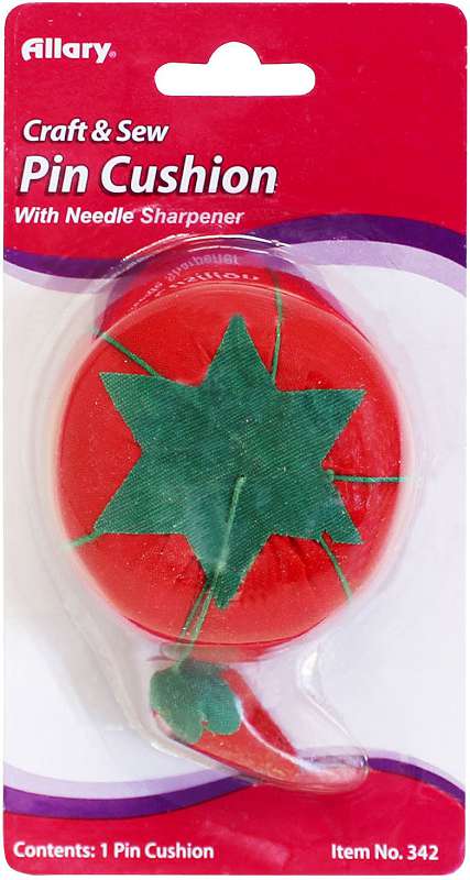 Allary Tomato Pincushion W/ Needle Sharpener