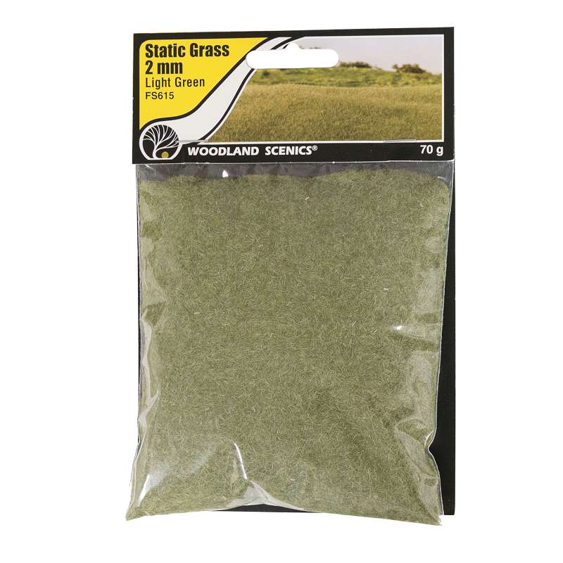 Woodland Scenic Static Grass 2mm Light Green