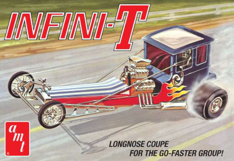 1/25 Infini-T long nez vintage coupé spectacle dragster - Photo 1 sur 1