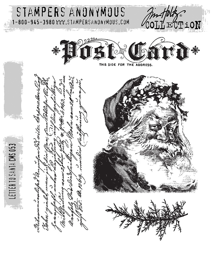 Tim Holtz Cling Stamps 7"X8.5"-Letters To Santa