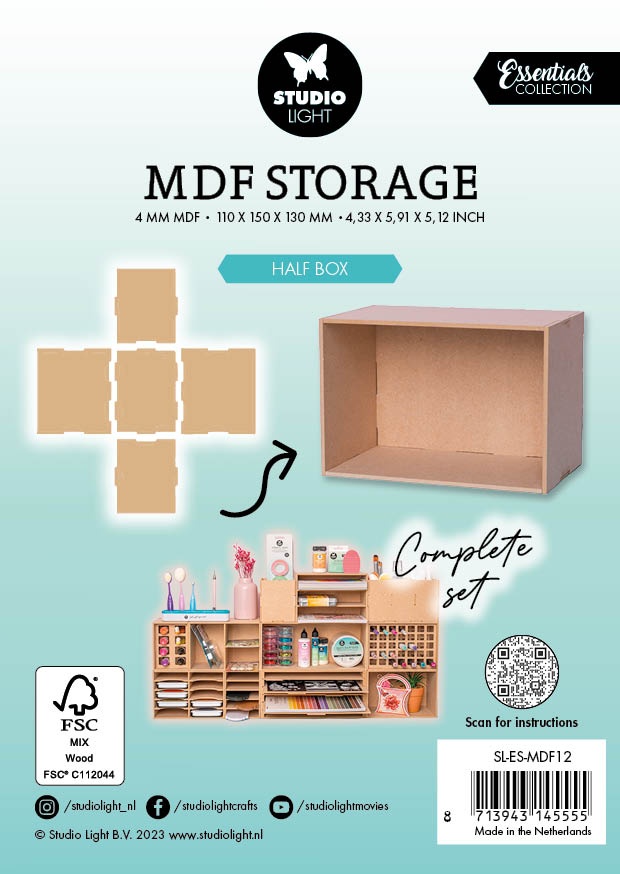 Studio Light MDF Storage Essentials-Nr. 12, Half Box - Picture 1 of 1
