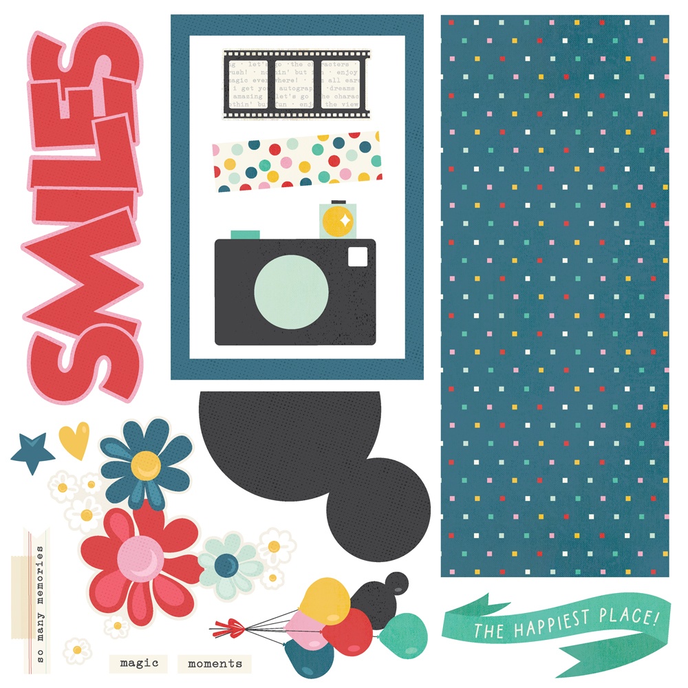 Simple Stories Simple Pages Page Kit-Say Cheese Happiest Place
