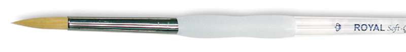Soft-Grip Golden Taklon Round Brush Size 2