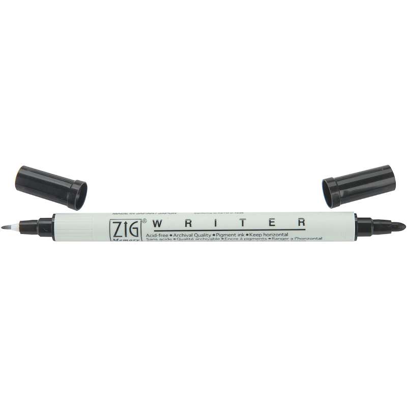 ZIG Memory System Writer Dual-Tip Marker-Pure Black