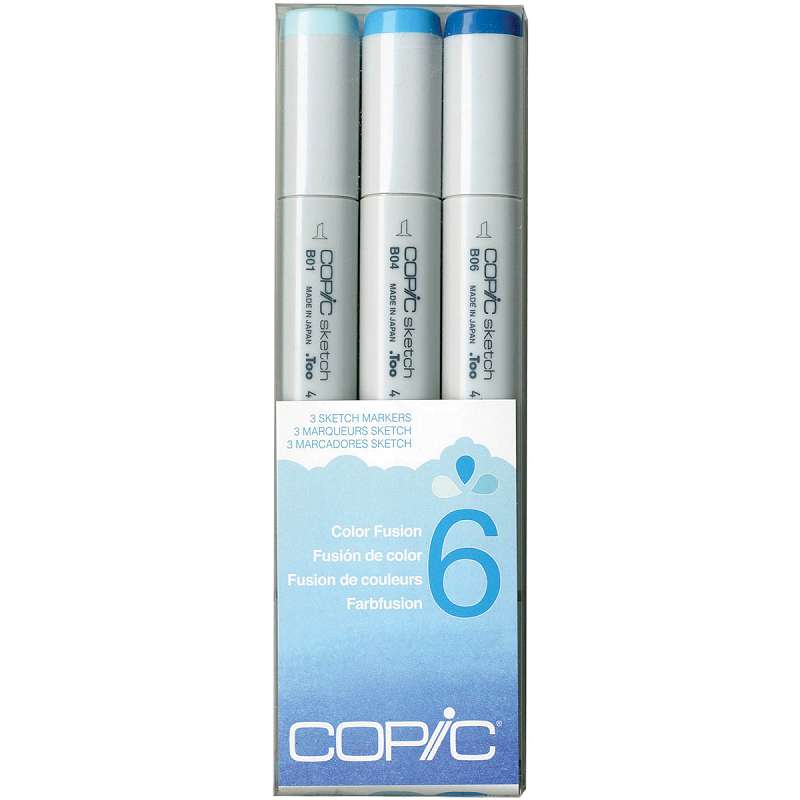 Copic Sketch Color Fusion Markers 3/Pkg Set 6